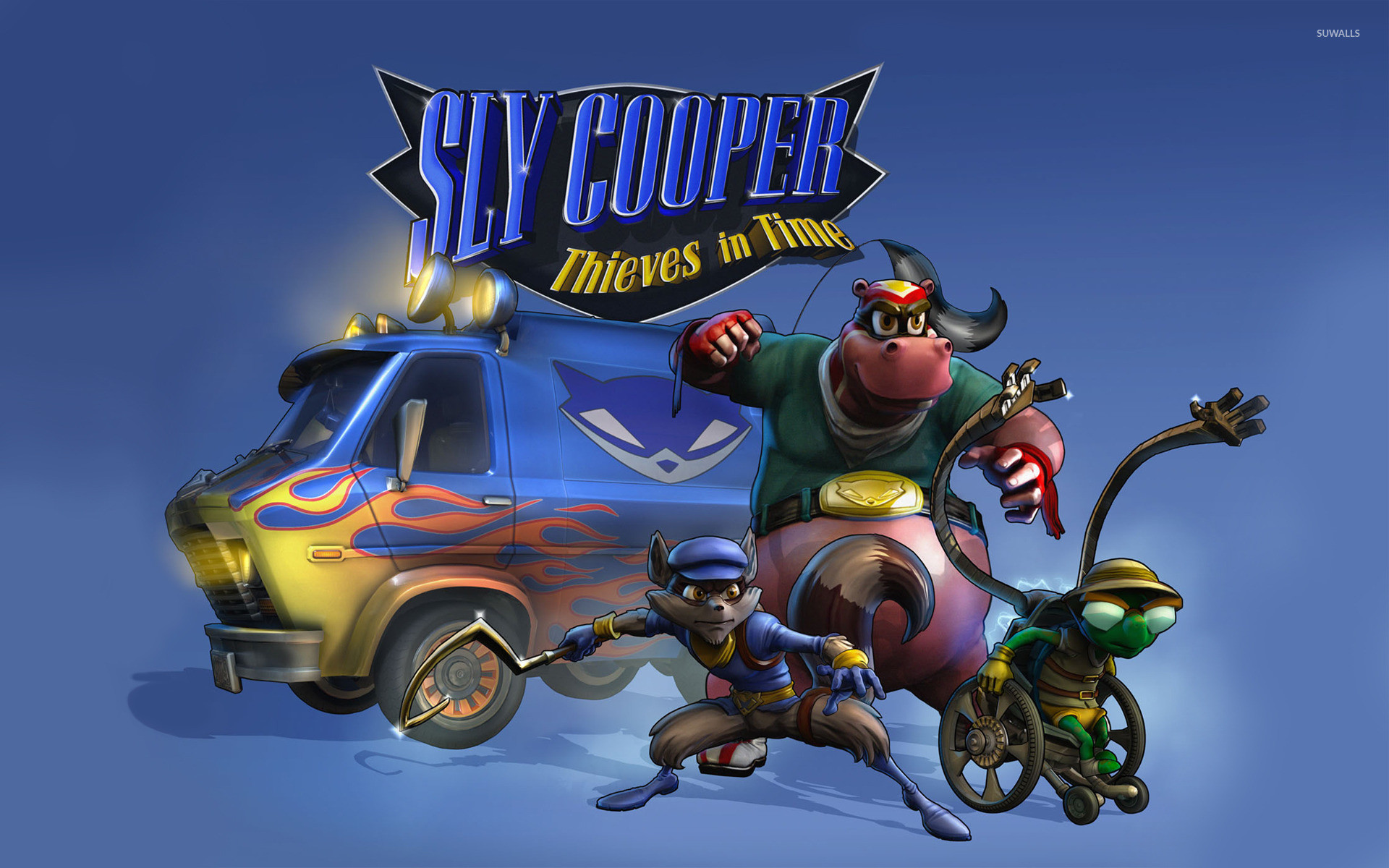 fond d'écran sly cooper,dessin animé,jeu pc,dessin animé,animation,jeux