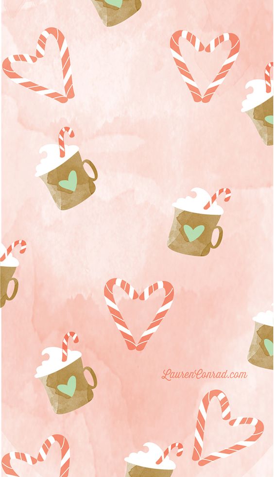 cute wallpapers christmas,pink,heart,pattern,illustration,wrapping paper