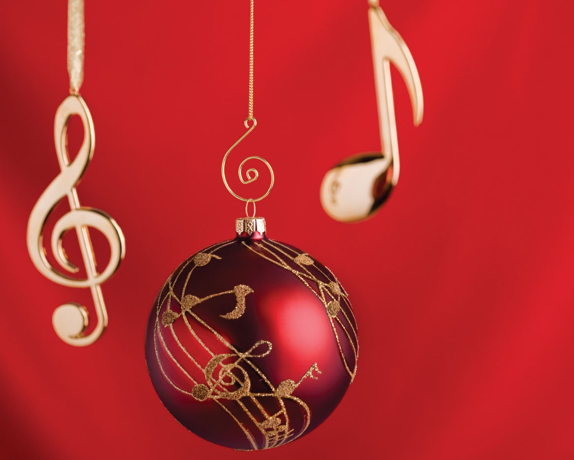 weihnachtstapete mit musik,weihnachtsschmuck,rot,ornament,ohrringe,weihnachtsdekoration
