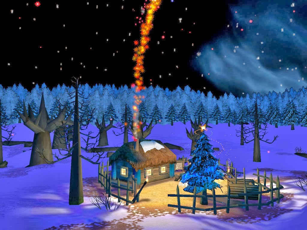 クリスマスの夜の壁紙,冬,雪,クリスマス・イブ,木,凍結