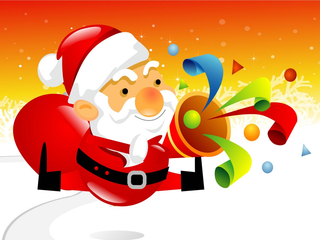 christmas cartoon wallpaper,santa claus,cartoon,fictional character,illustration,clip art