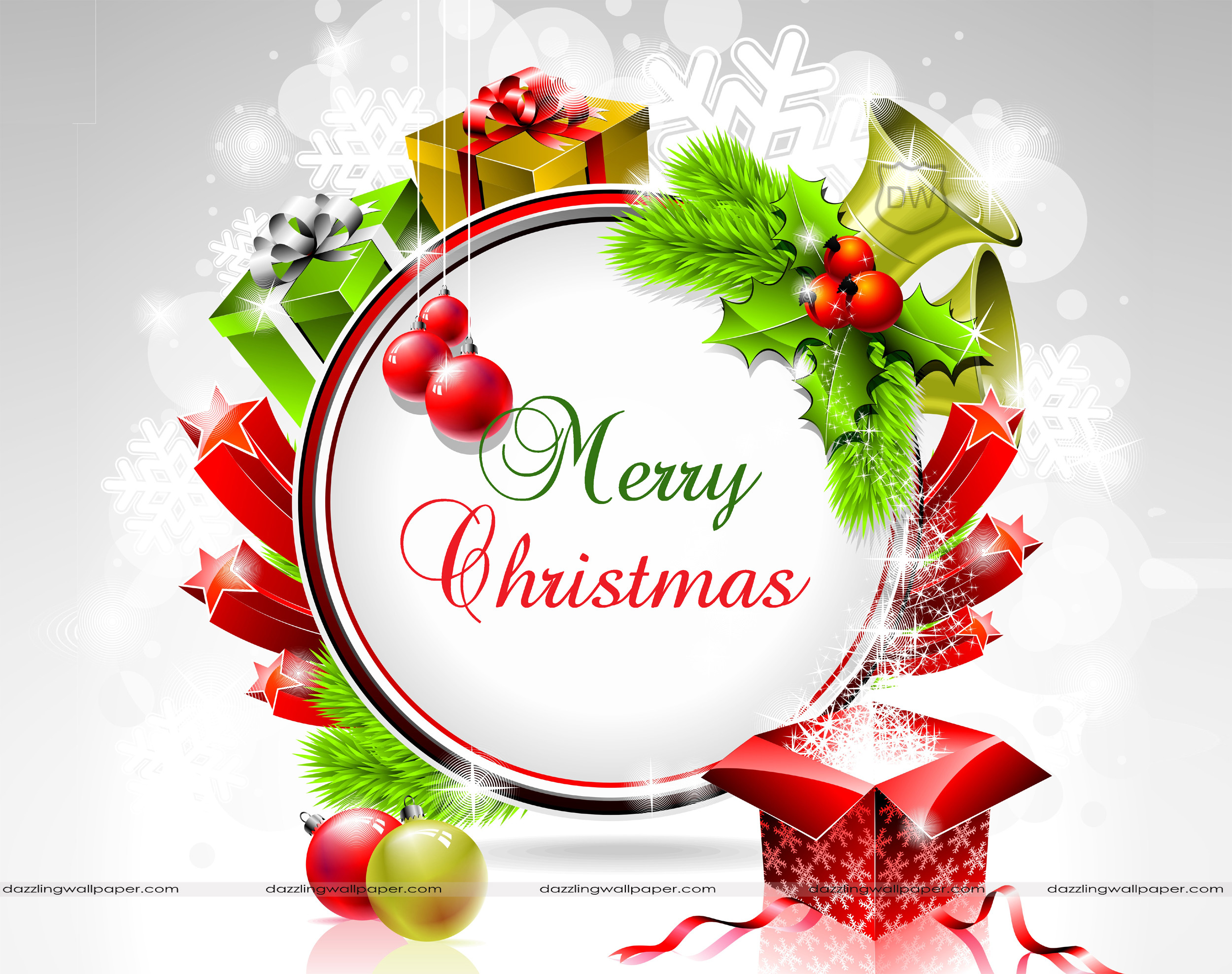 merry christmas 3d wallpaper,text,holly,greeting,font,illustration