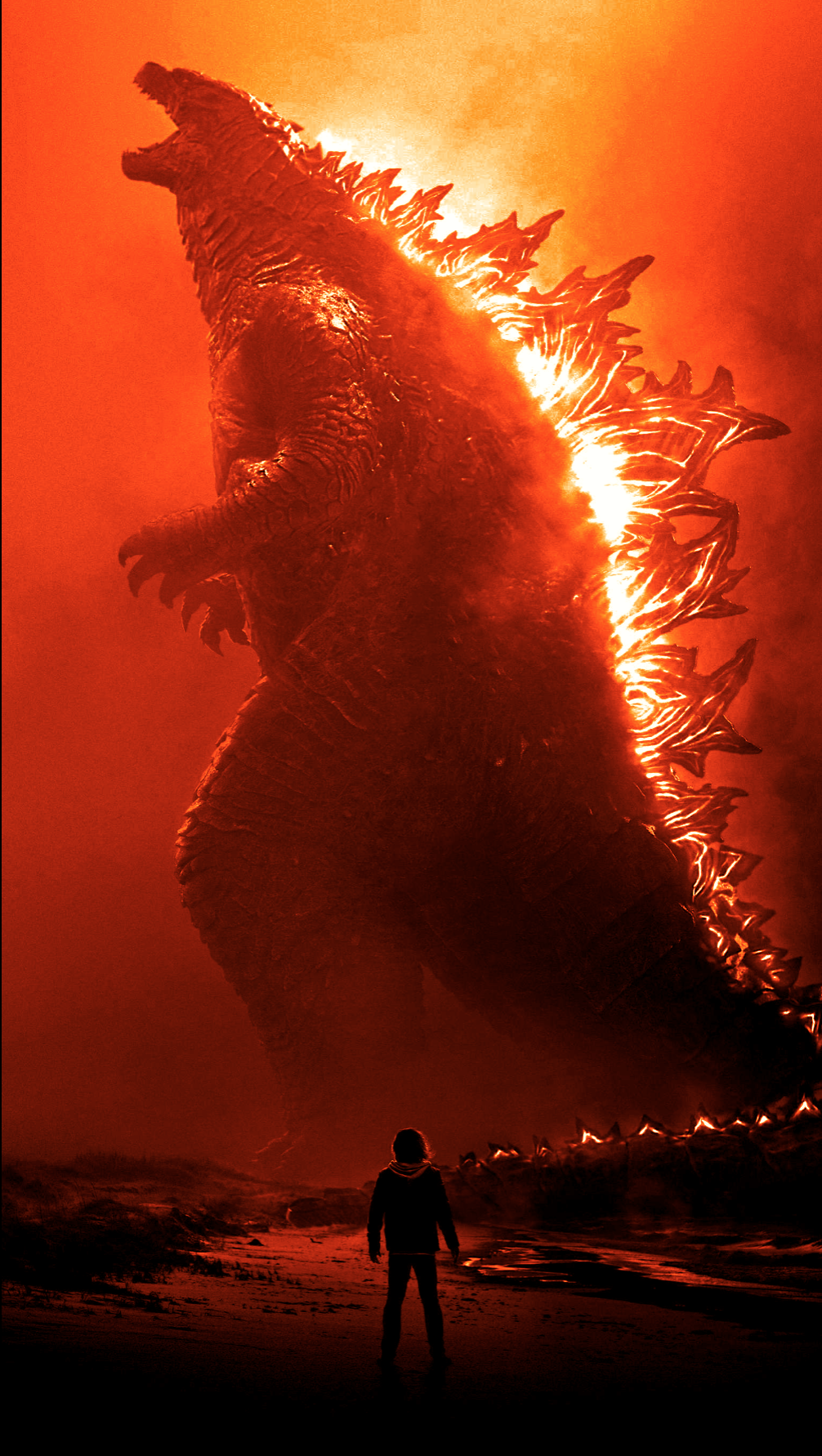 godzilla live wallpaper,cielo,explosión,calor,cielo rojo en la mañana