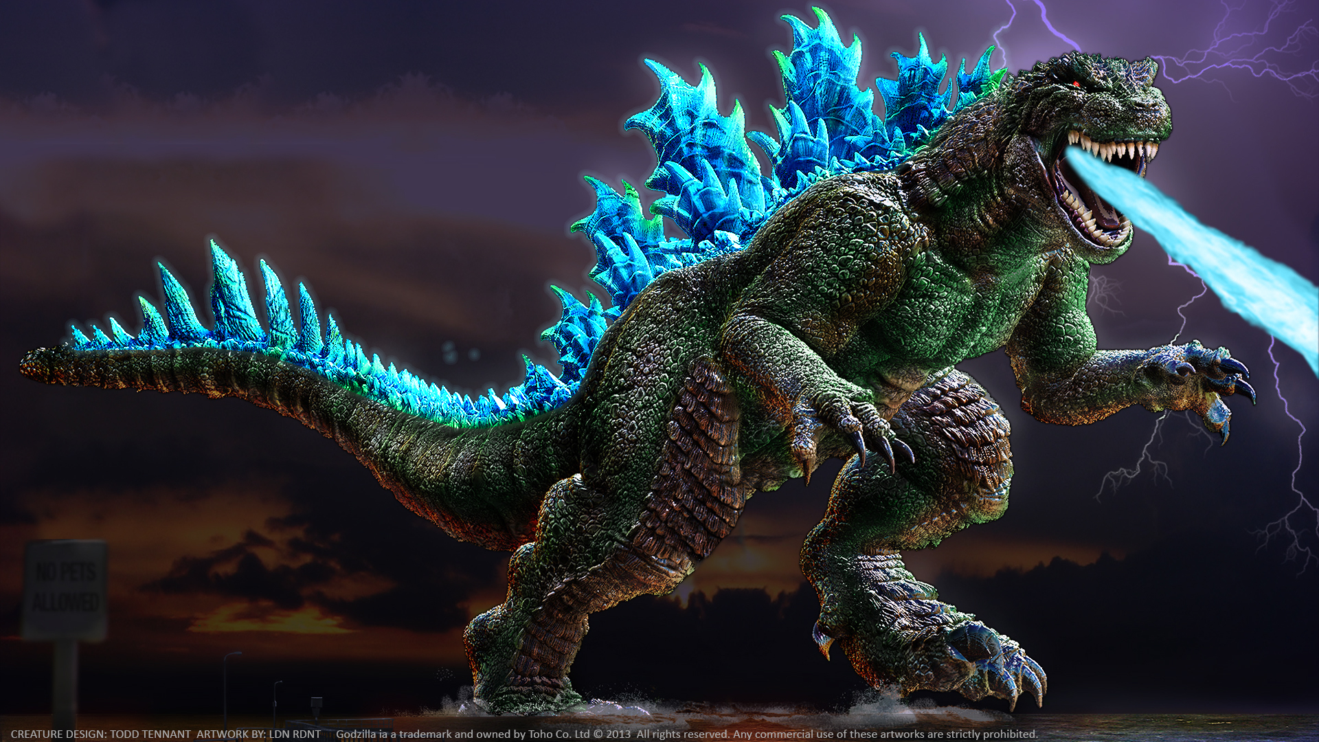 godzilla live wallpaper,dinosauro,velociraptor,personaggio fittizio,cg artwork,action figure