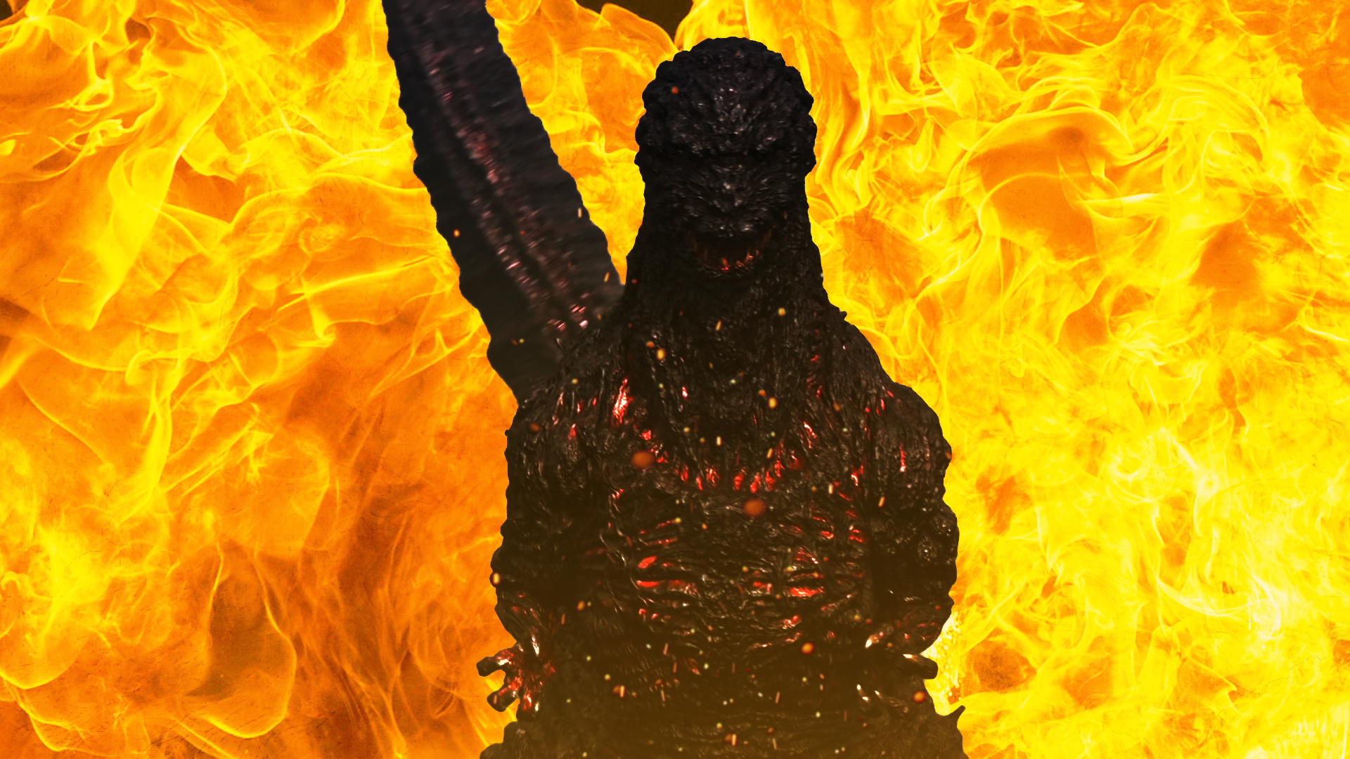 godzilla live wallpaper,fuego,calor,fuego,amarillo