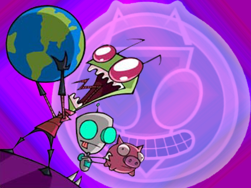 invasor zim fondo de pantalla,dibujos animados,ilustración,púrpura,diseño gráfico,circulo