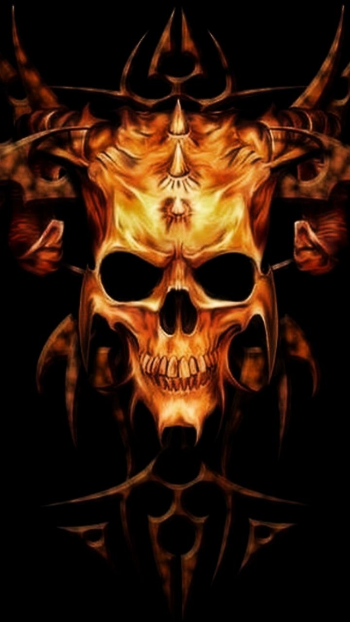 heavy metal iphone wallpaper,skull,bone,demon,animation,darkness