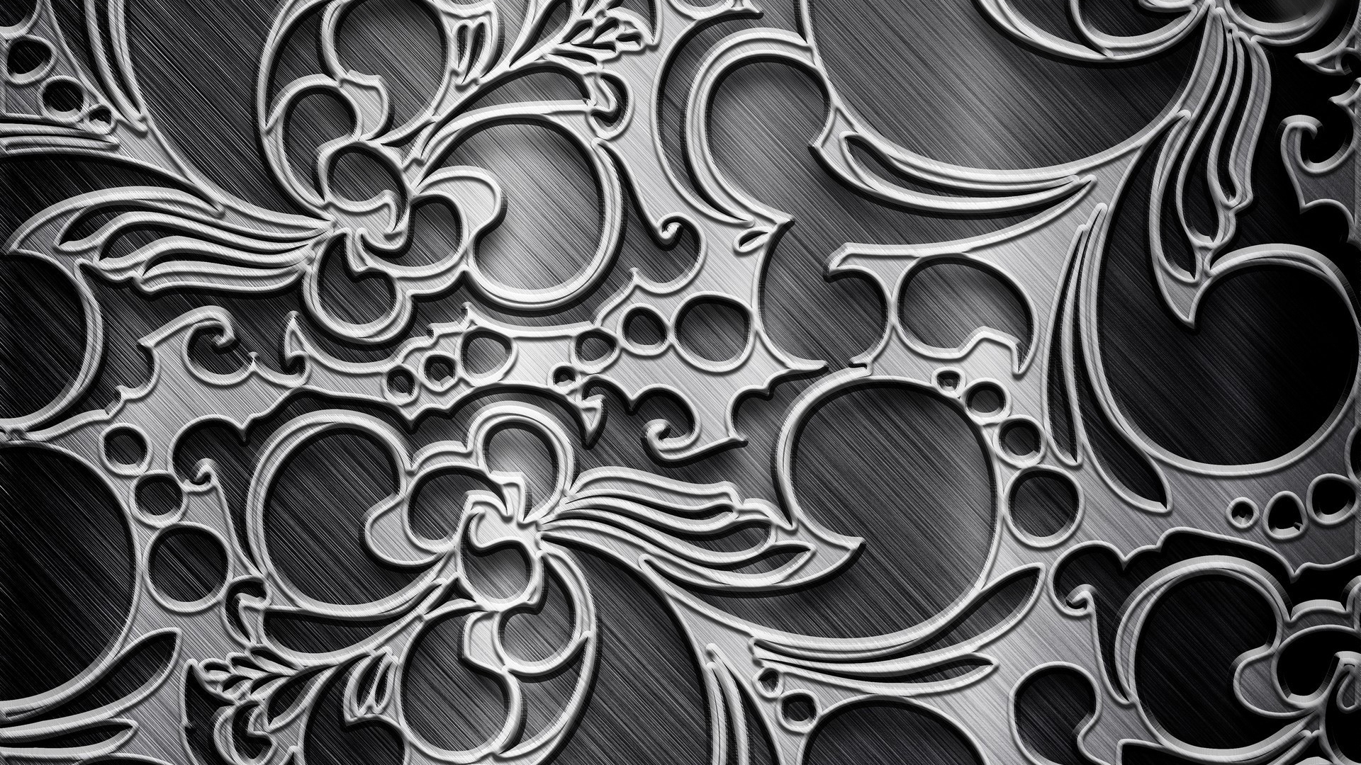 wallpapers metal,pattern,monochrome,black and white,ornament,floral design