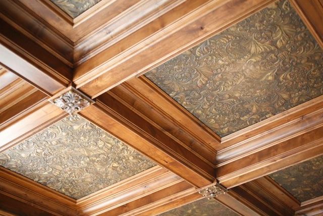 embossed wallpaper ceiling,ceiling,wood,molding,lighting,wood stain