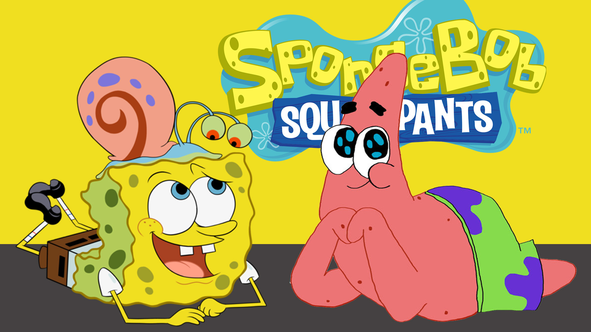 spongebob desktop wallpaper,cartoon,animated cartoon,yellow,text,illustration