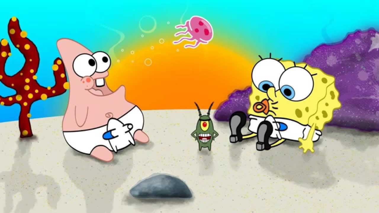 fond d'écran spongebob,dessin animé,dessin animé,animation,illustration,fiction