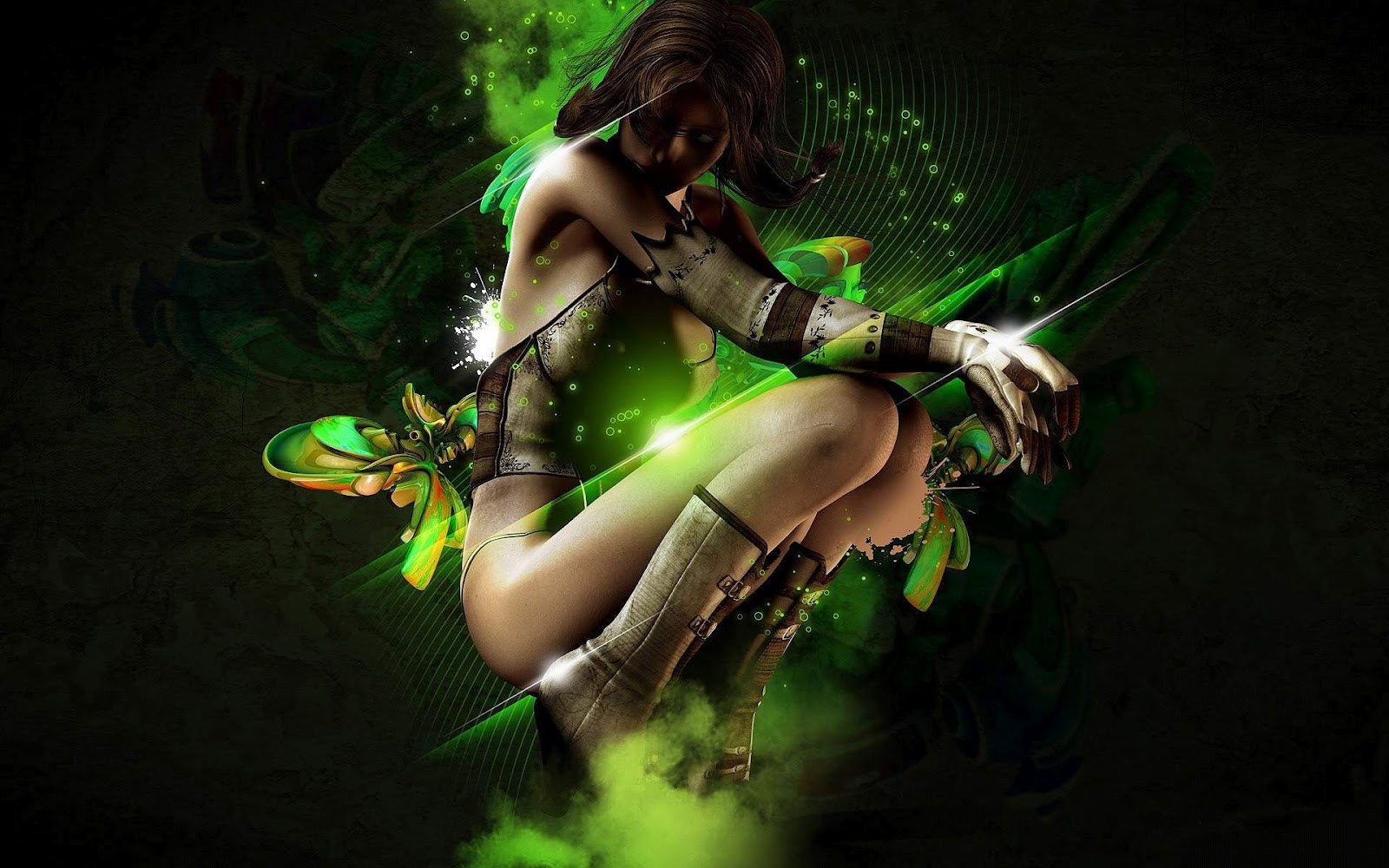 creative hd wallpapers for mobile,green,cg artwork,fictional character,graphic design,illustration