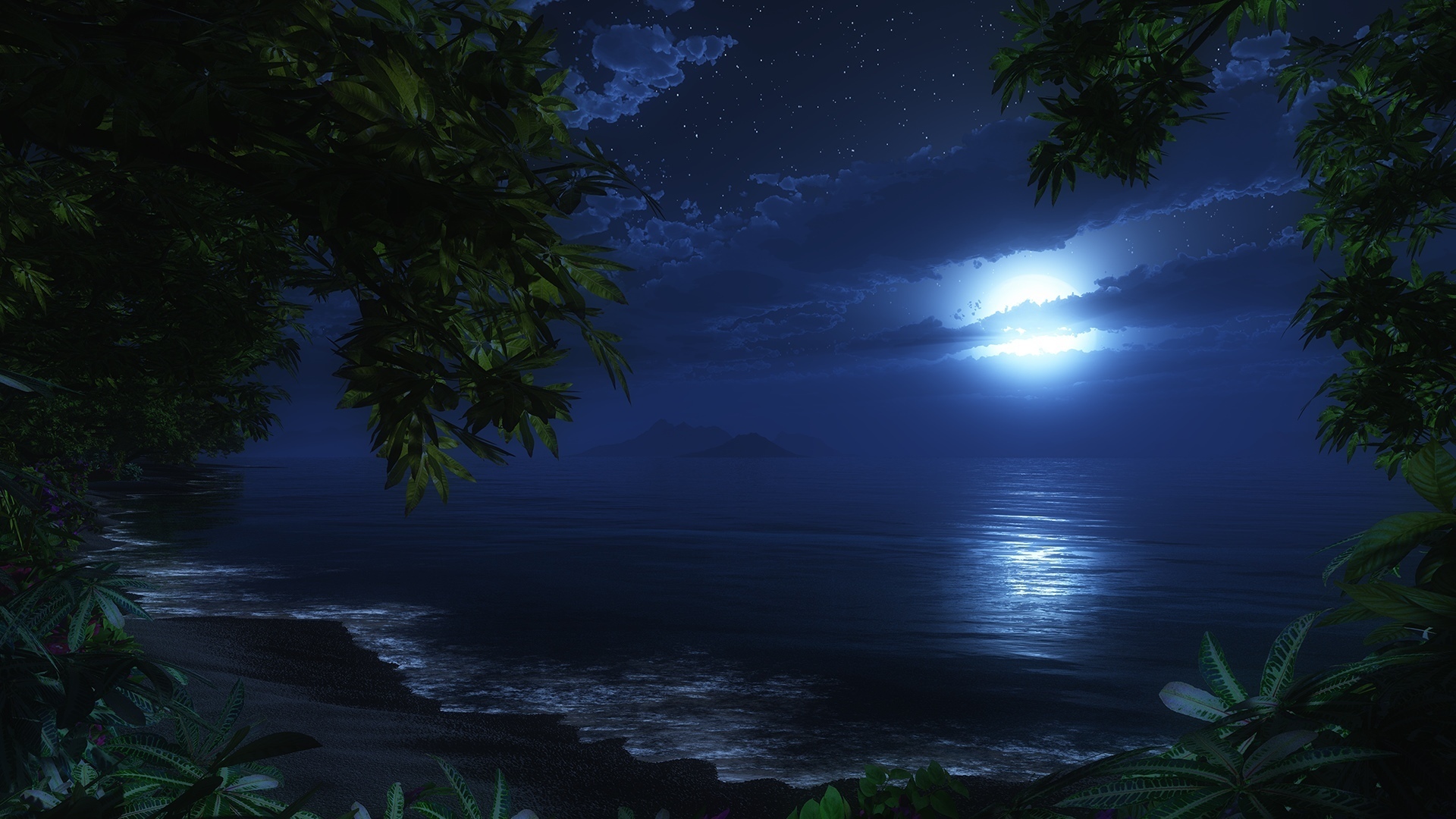 fond d'écran 3d océan,ciel,la nature,bleu,lumière,paysage naturel