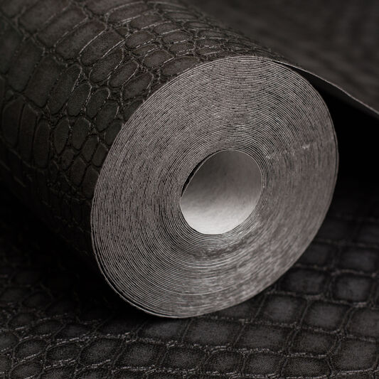 Crocodile Black Wallpaper, , Large Graham And Brown Black Crocodile