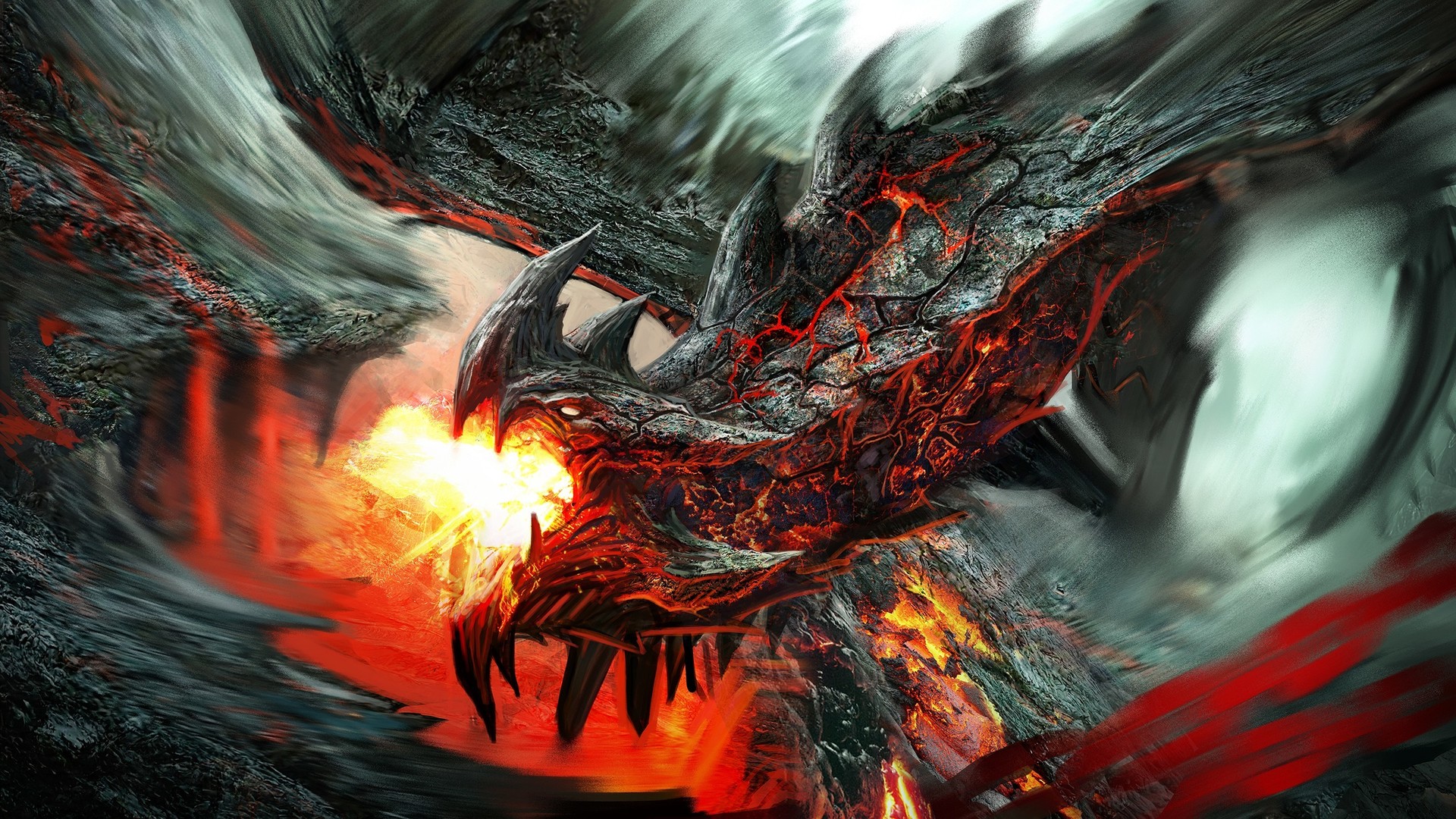 4k dragon wallpaper,dragon,geological phenomenon,demon,cg artwork,fictional character