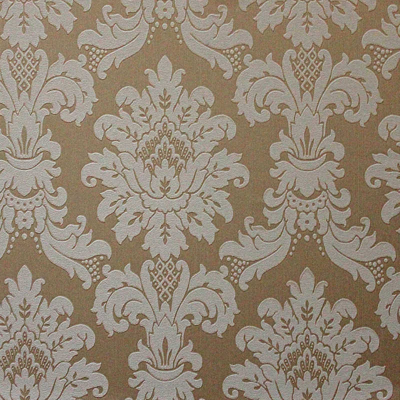 Messina Damask Wallpaper Taupe WallpaperUse