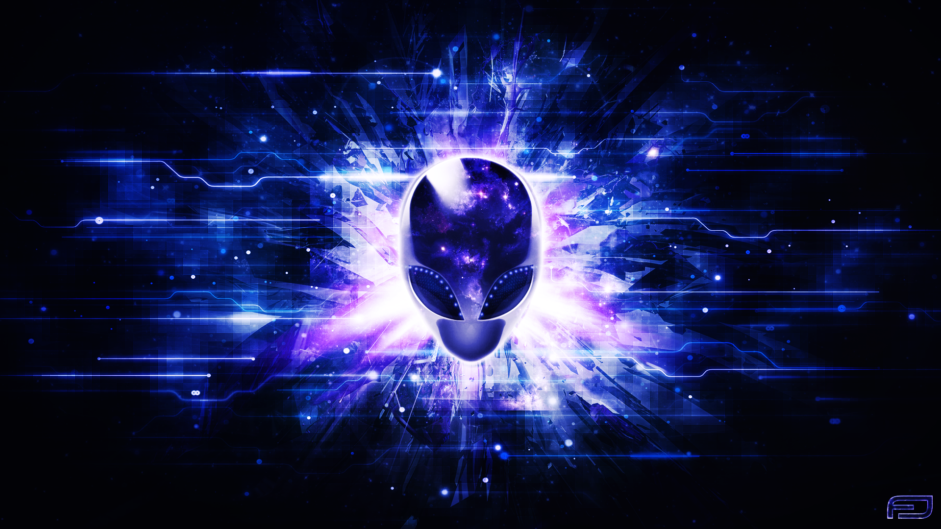 alien desktop wallpaper,blue,electric blue,purple,fractal art,violet