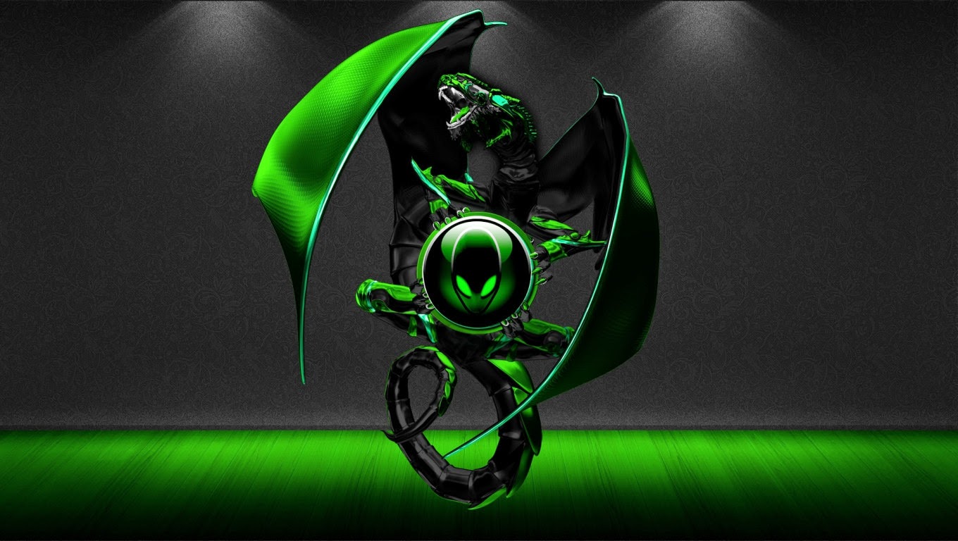 alienware green wallpaper,green,fictional character,graphic design,technology,graphics