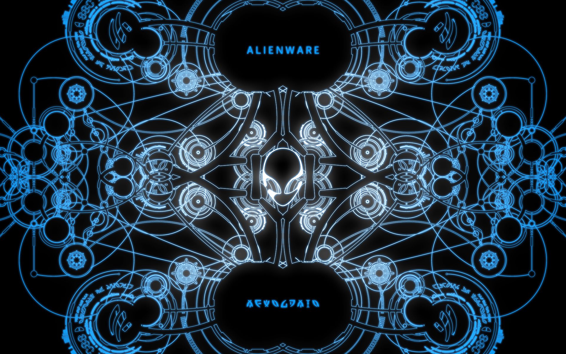 carta da parati alienware blu,modello,design,simmetria,disegno grafico,cerchio