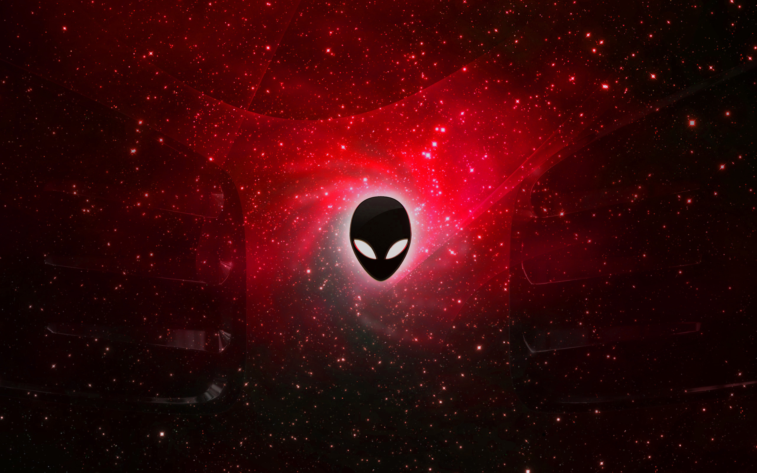 fondo de pantalla rojo alienware,rojo,cielo,espacio,objeto astronómico,universo