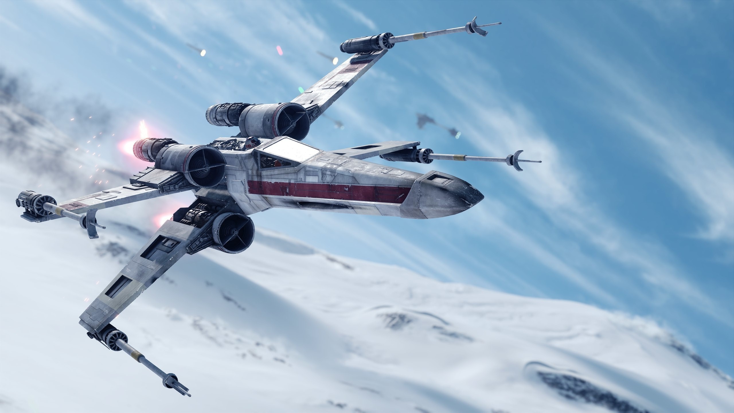 star wars x wing wallpaper,snow,vehicle,technology,space,winter