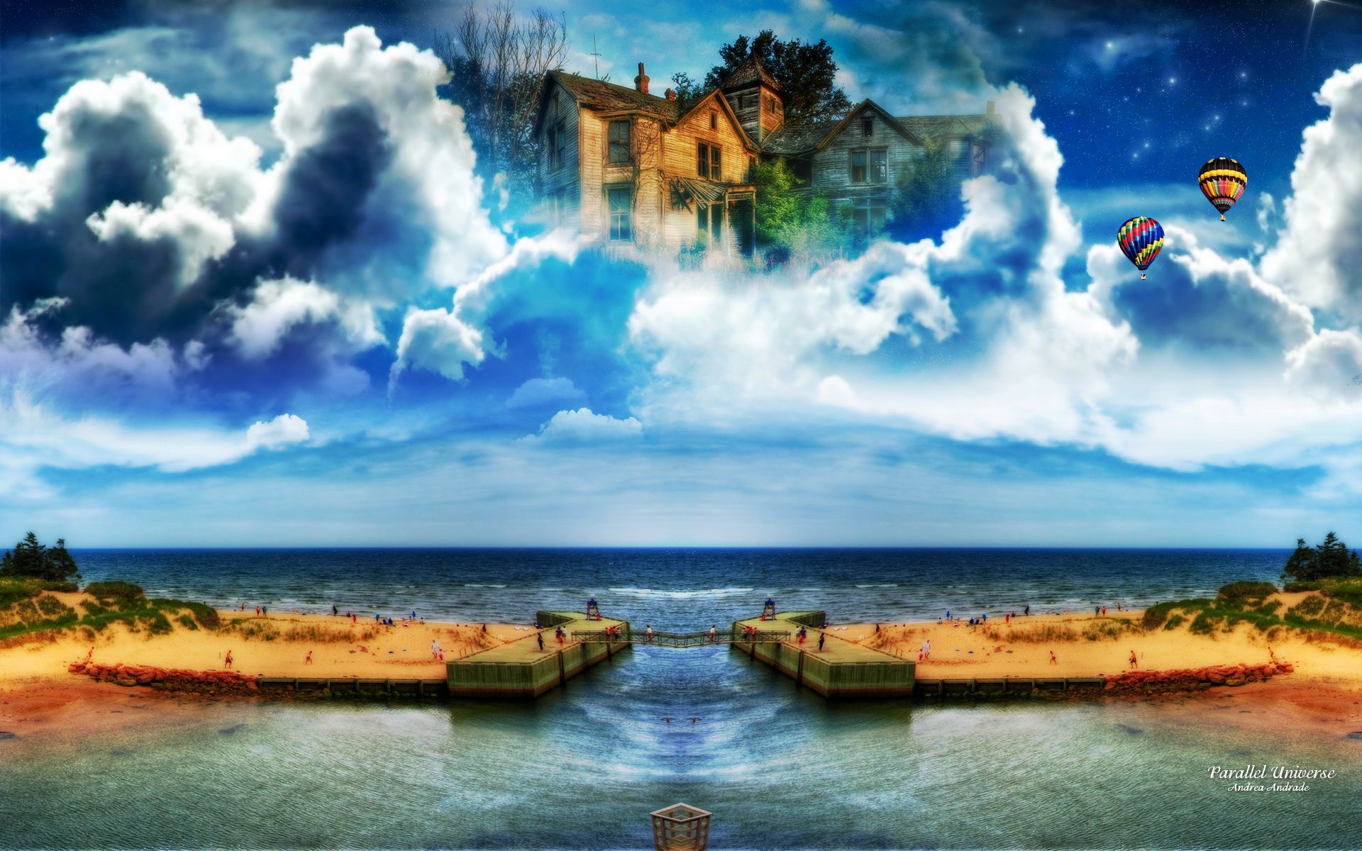 parallel wallpaper,sky,nature,natural landscape,sea,cloud