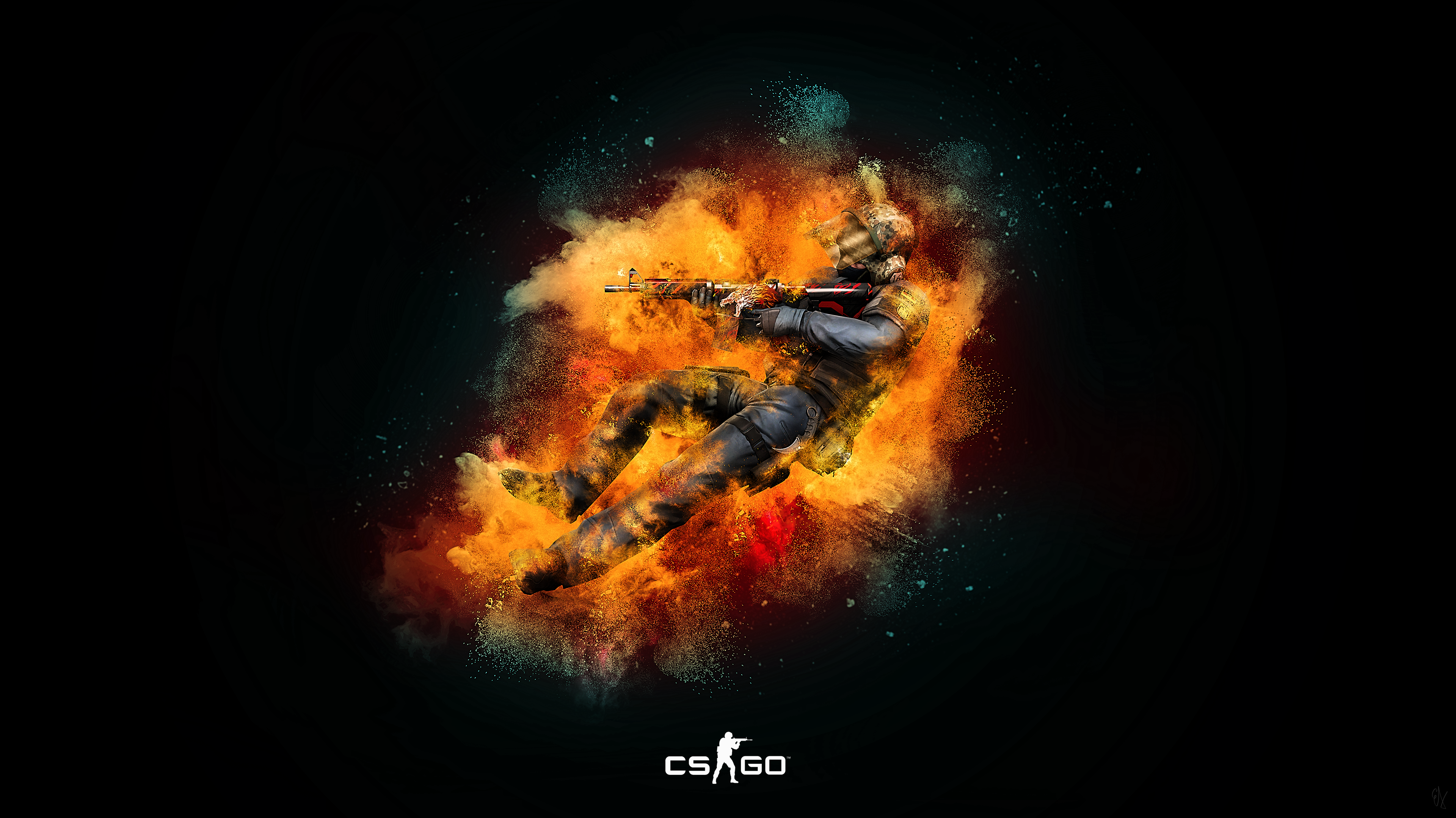 wallpaper de cs go,space,explosion,sky,darkness,font