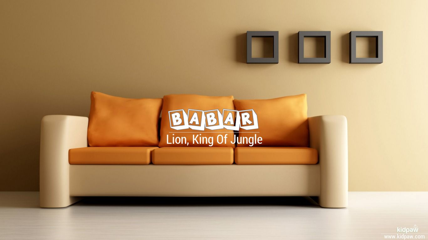 babar name wallpaper,couch,furniture,sofa bed,orange,room