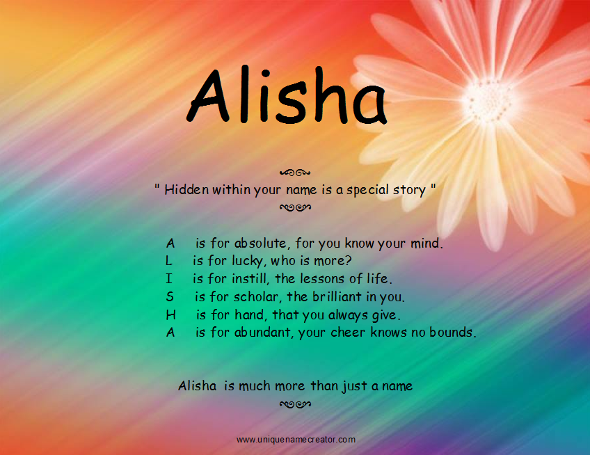 carta da parati con nome alisha,testo,cielo,disegno grafico,font,illustrazione