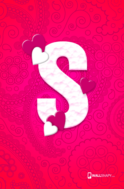 s letter design wallpaper,pink,red,font,illustration,number