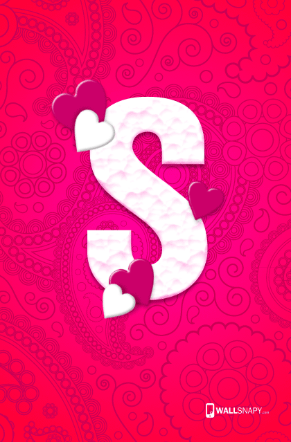 carta da parati design lettera s,rosa,rosso,font,illustrazione,numero