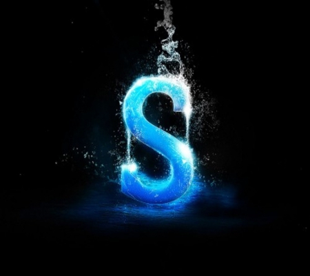 s letter wallpaper 3d,light,text,font,graphic design,water