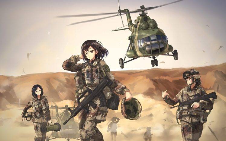 army girl wallpaper,soldier,military organization,helicopter,army,troop