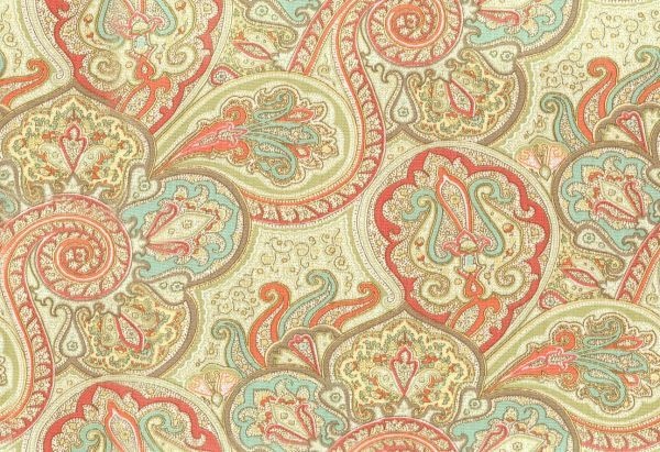 wallpaper with matching fabric,pattern,paisley,motif,visual arts,art