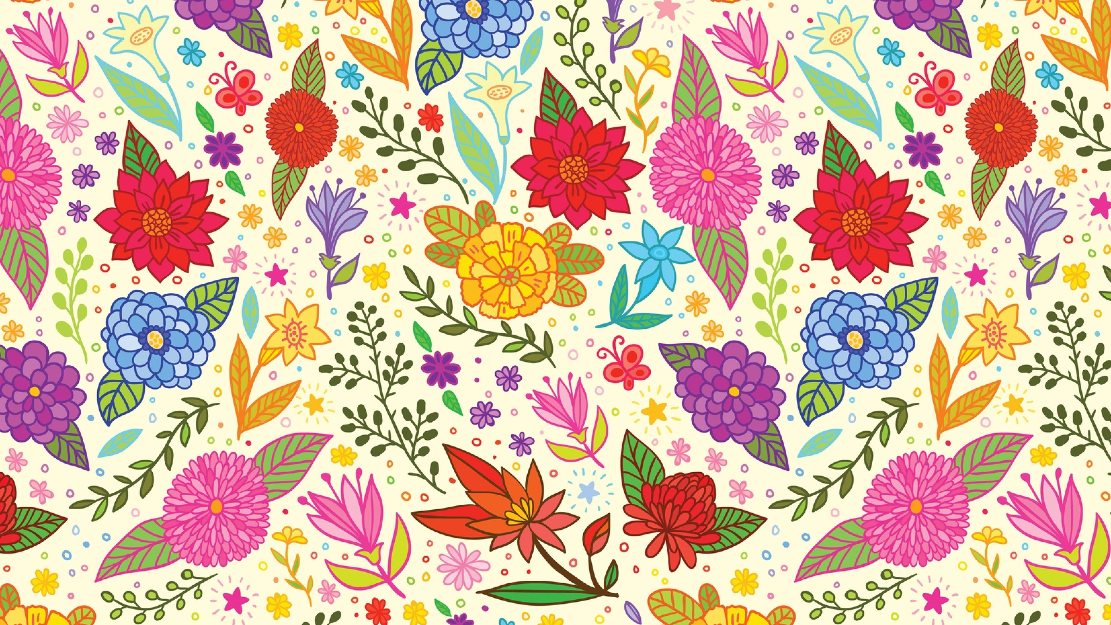 papier peint à motifs colorés,modèle,art floral,textile,conception,fleur