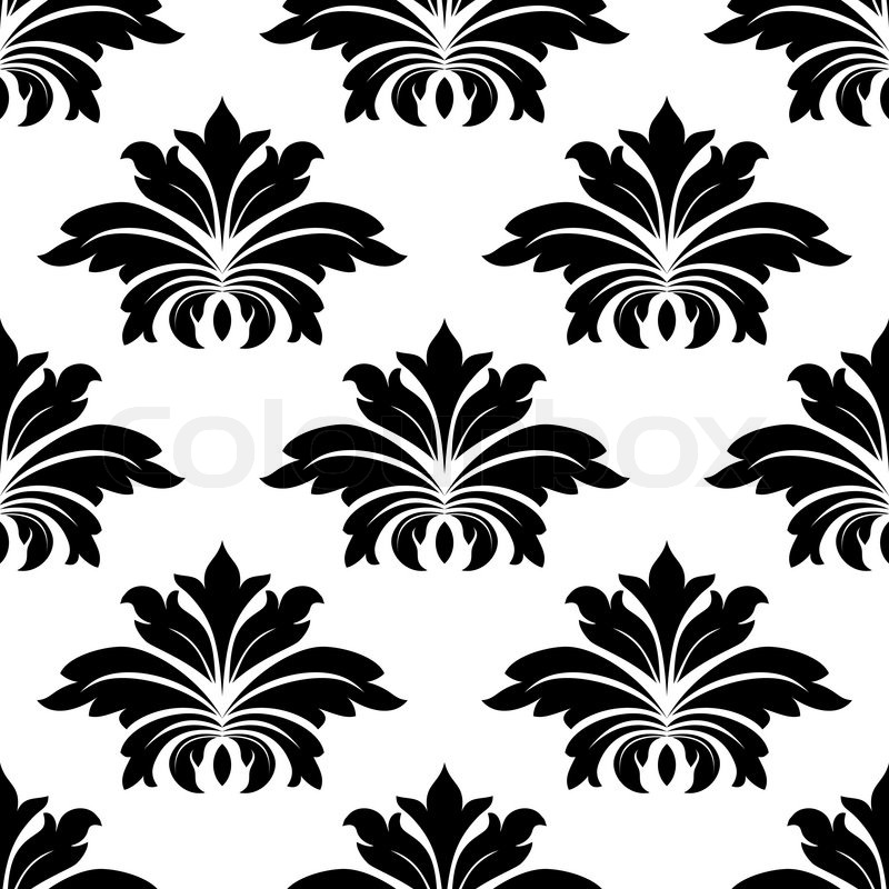 굵은 패턴 벽지,무늬,잎,검정색과 흰색,디자인,꽃 무늬 디자인
