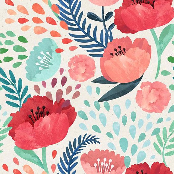 大胆なパターンの壁紙,パターン,ピンク,赤,ターコイズ,花