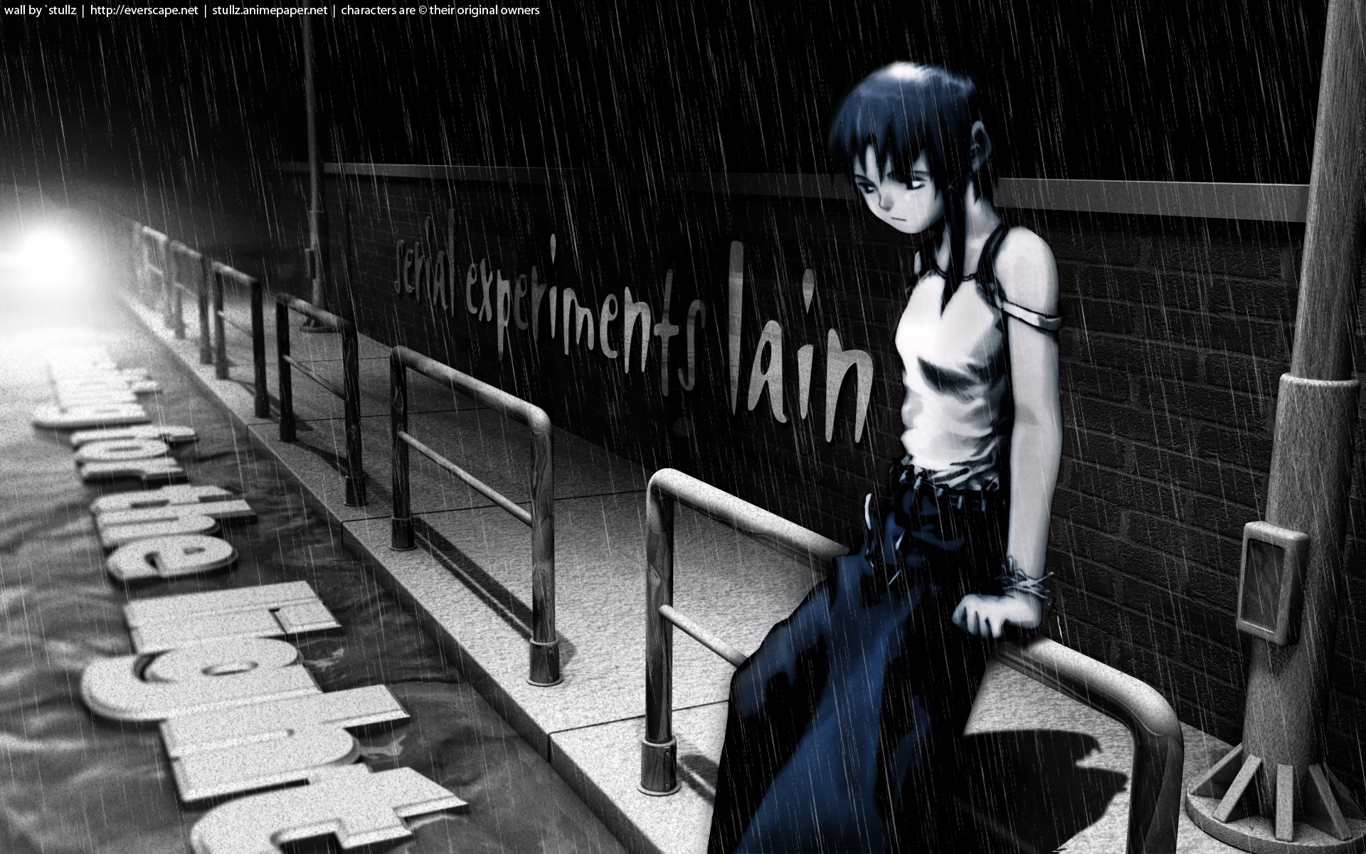 serial experiments lain wallpaper,snapshot,cartoon,monochrome,animation,black and white