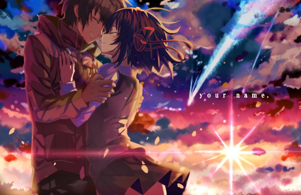 your name anime wallpaper,anime,cg artwork,sky,cartoon,black hair