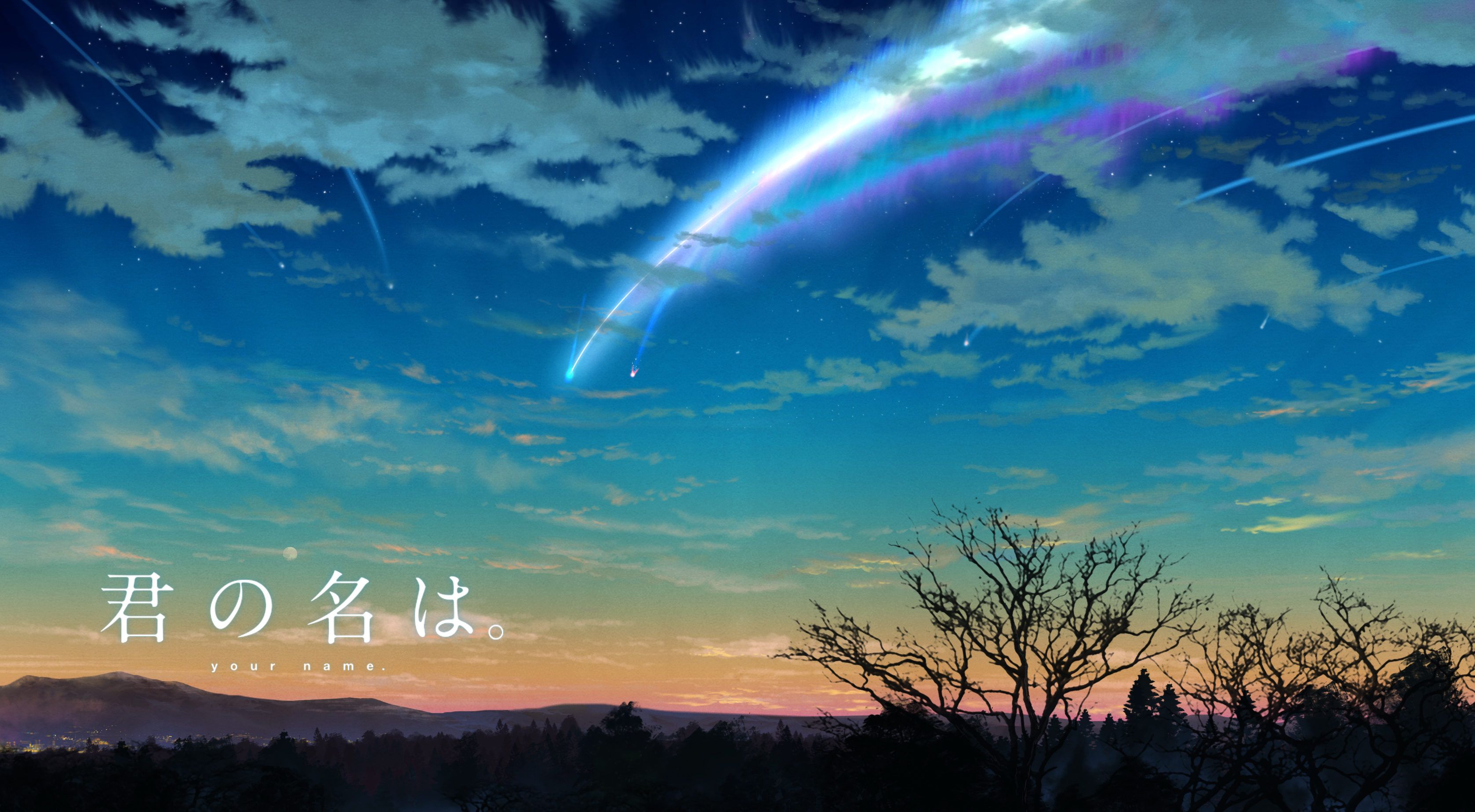 your name anime wallpaper,sky,nature,cloud,natural landscape,atmosphere