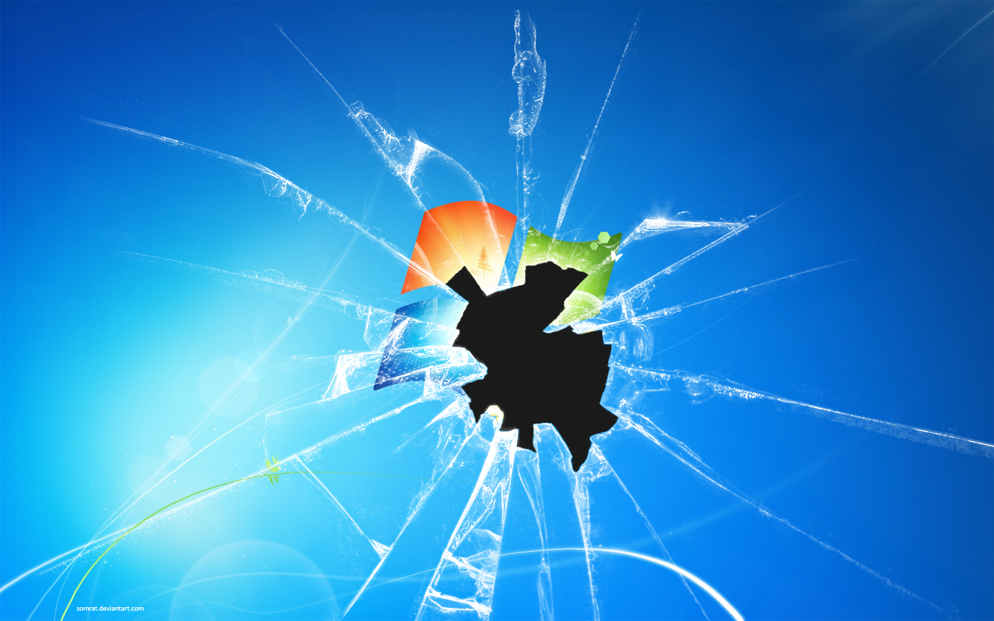 Broken Screen Wallpaper 3d Sky Graphic Design Technology Graphics World 334206 Wallpaperuse