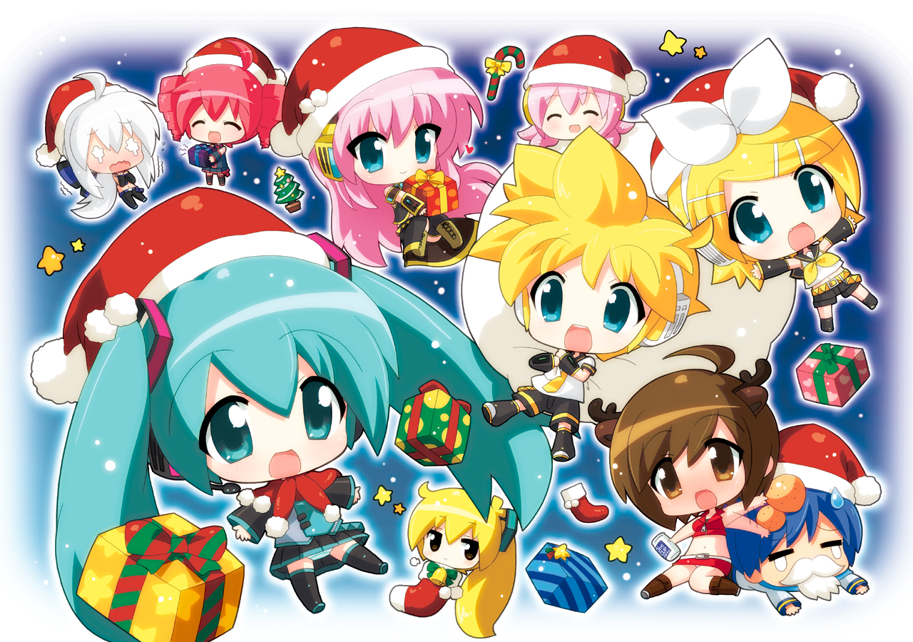 navidad anime wallpaper,dibujos animados,dibujos animados,ilustración,personaje de ficción,clipart