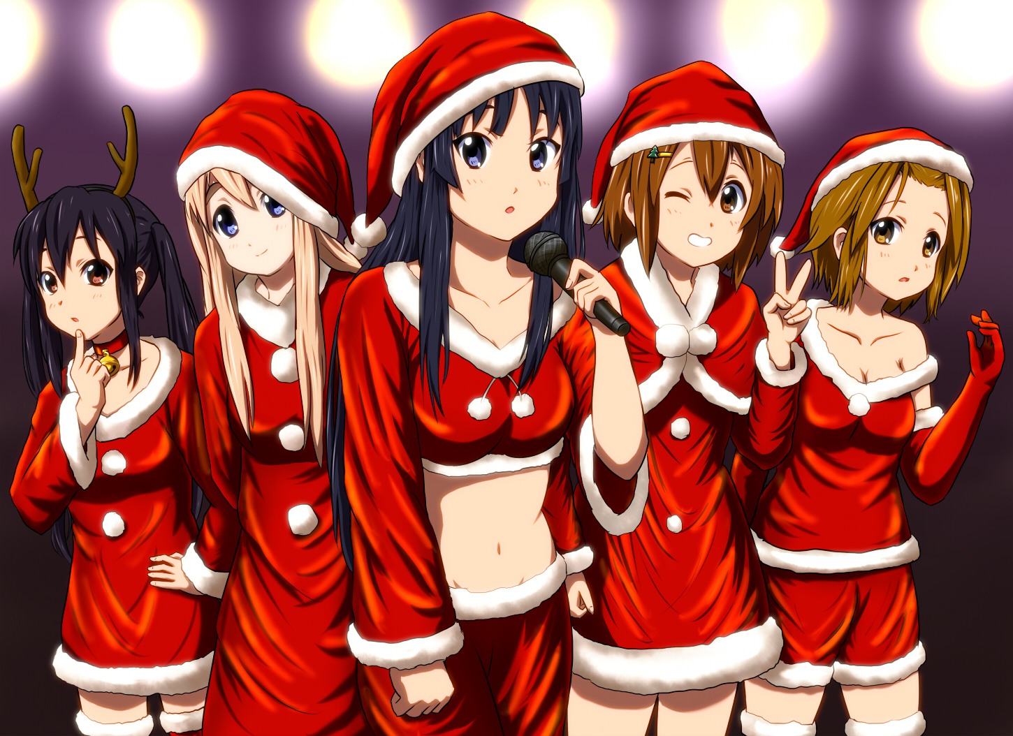 navidad anime wallpaper,karikatur,animierter cartoon,anime,mannschaft,erfundener charakter