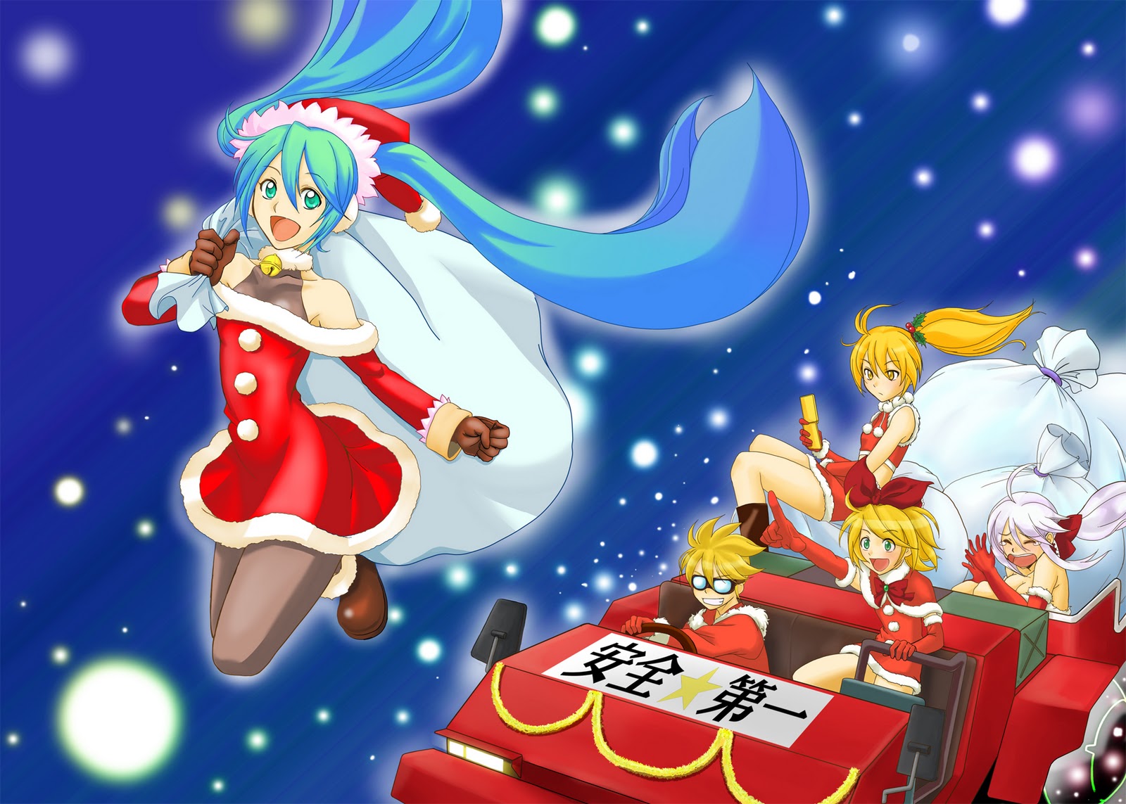 fond d'écran navidad anime,dessin animé,dessin animé,réveillon de noël,personnage fictif,anime