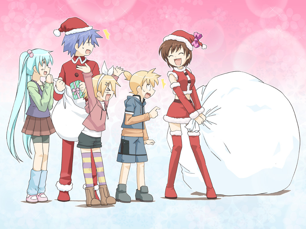 navidad anime wallpaper,dibujos animados,anime,ilustración,personaje de ficción,arte