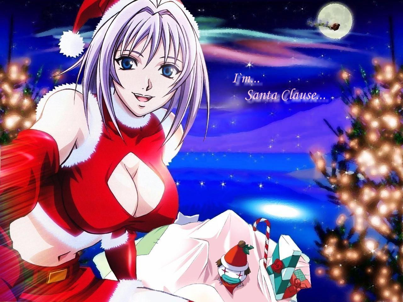 navidad anime wallpaper,dibujos animados,anime,cielo,nochebuena,cg artwork