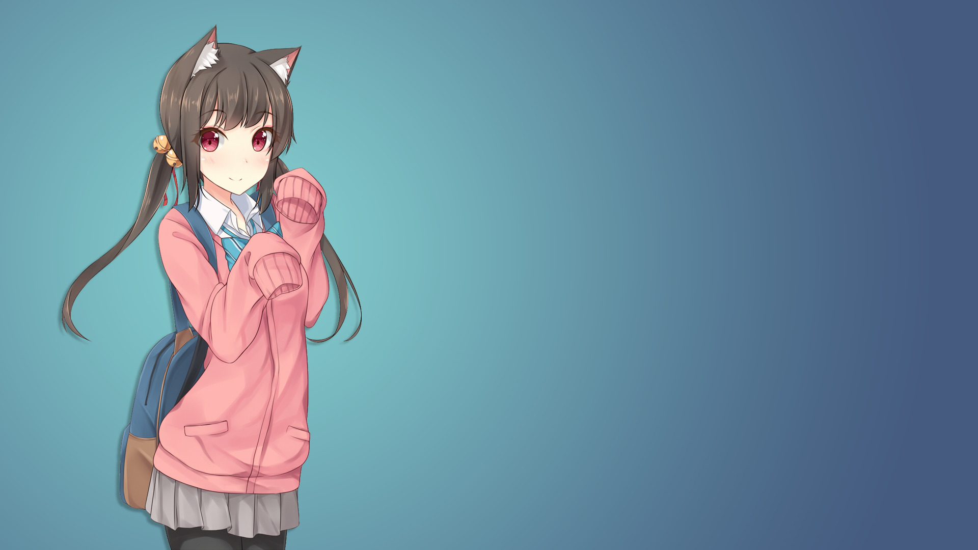 anime cat girl wallpaper,cartoon,anime,illustration,mouth,long hair