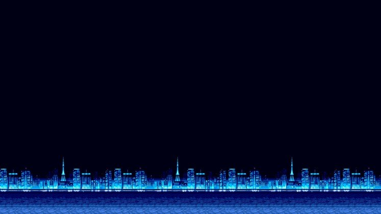 tapete 8 bits,blau,horizont,licht,stadt,nacht