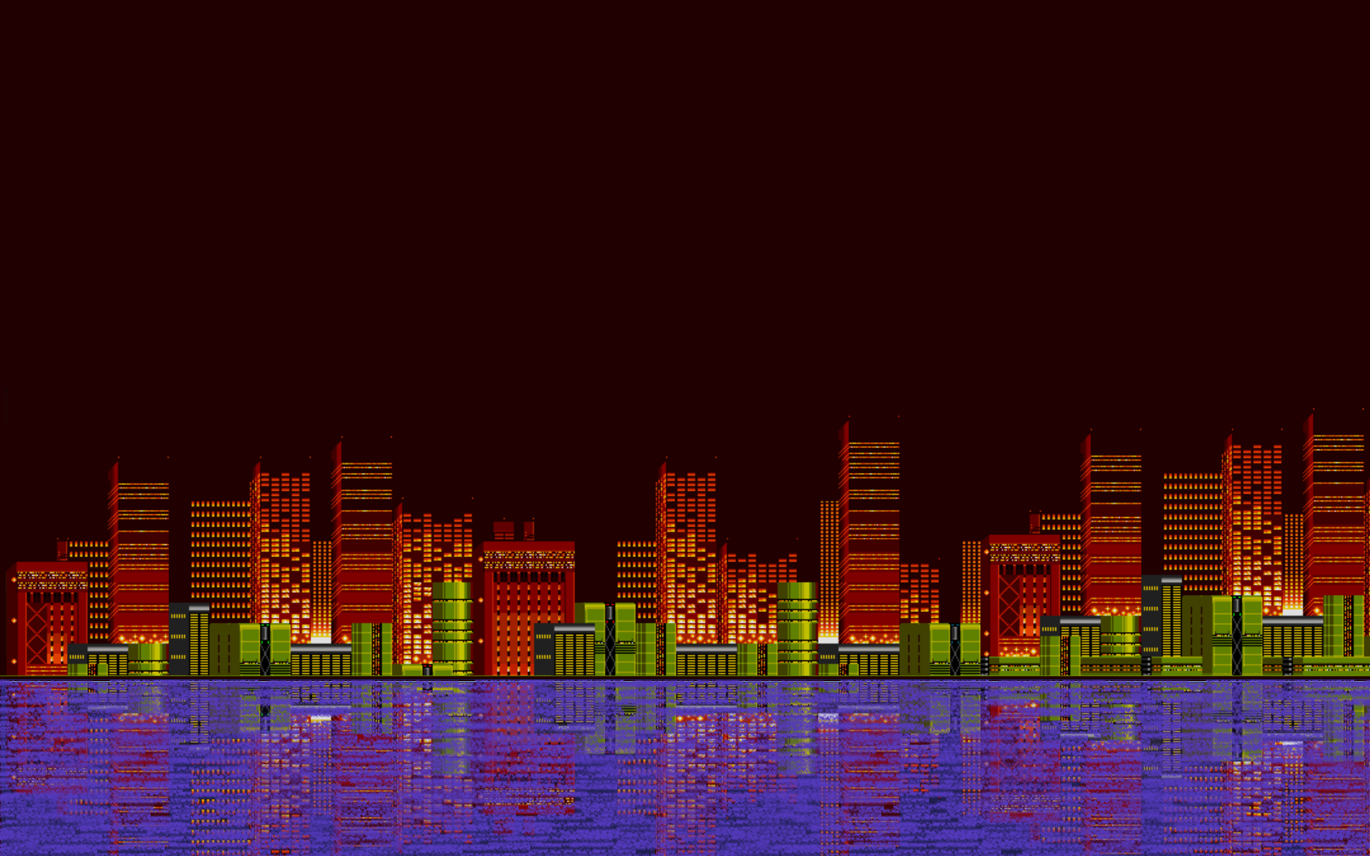 fondo de pantalla de 8 bits,ciudad,horizonte,paisaje urbano,reflexión,área metropolitana