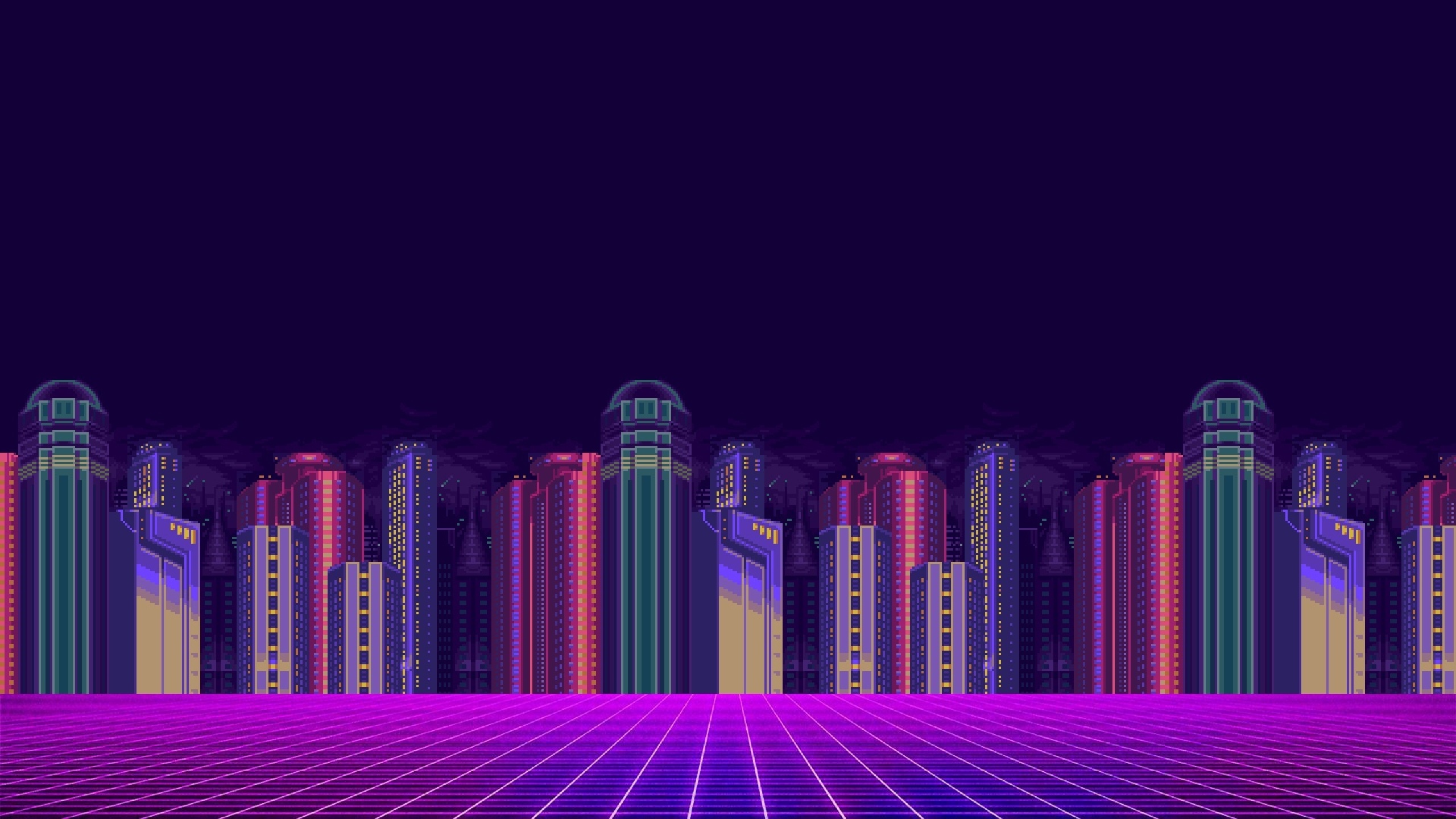 sfondo 8 bit,viola,blu,viola,paesaggio urbano,città